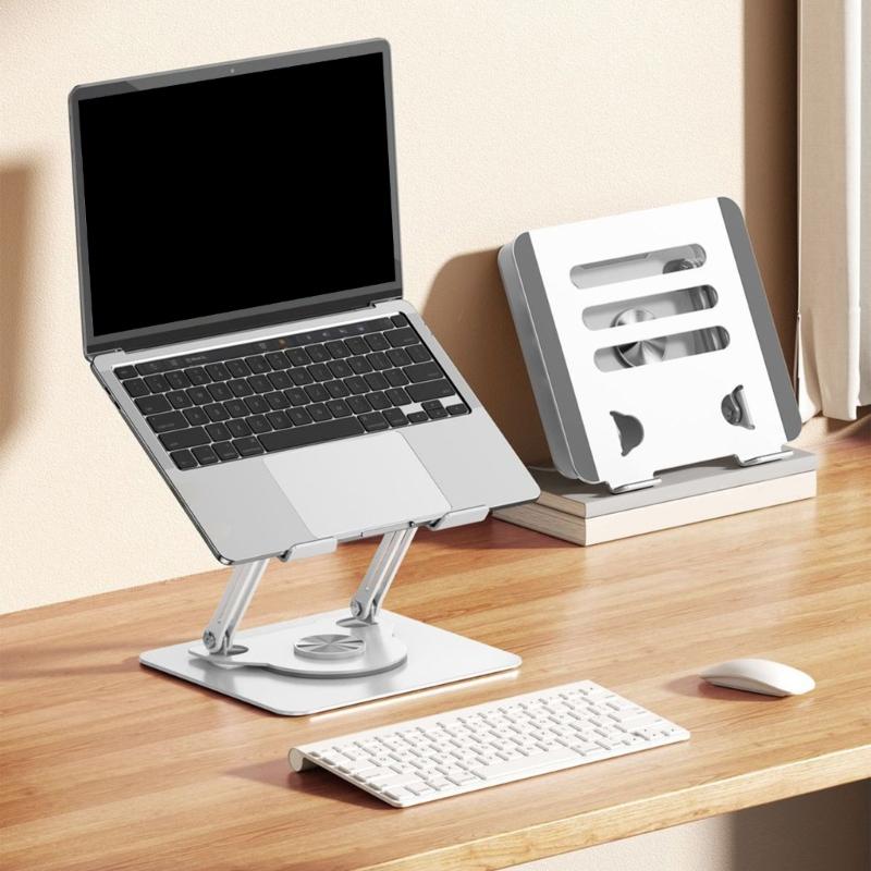 Ergonomic Height Adjustable Stand for Laptops Tablets Holder 360 Rotation Quick Assembly Comfortable Viewing