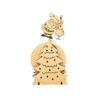 Wooden Rocking Santa Decoration Handcrafted Christmas Figurine for Windowsill Tabletop Festive Home And Shop Decor