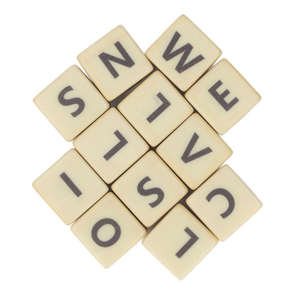 Game Crossword English 12 With Letter Dices Plastic Travel Scrabble Game With Storage Case For