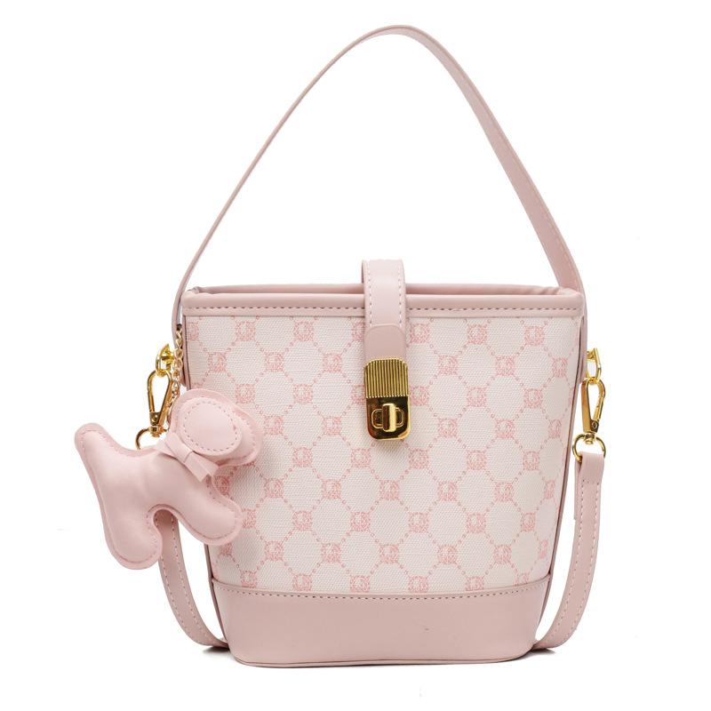 Premium Handbag Printed Temperament Bucket Bag Foreign Style Versatile Shoulder Messenger Bag