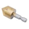 Escareador de chanfro de flauta 1/4 "eixo sextavado HSS 90 graus cortador de borda de madeira broca de chanfro
