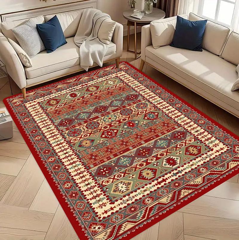 Ethnic Geometric Pattern Living Room Rug Carpet Home Decoration Non Slip Floor Mat Large Area Rug Nordic Style Modern Style