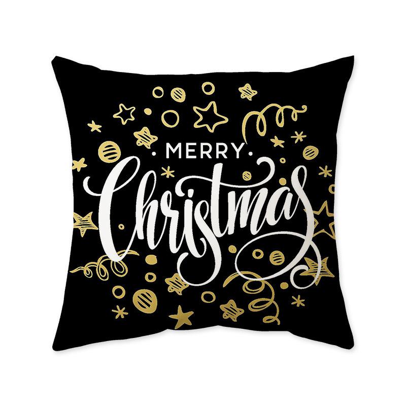 Christmas Atmosphere Cushion Pillow Bedside Sofa Living Room Printed Decorative Letter Pillow Cover