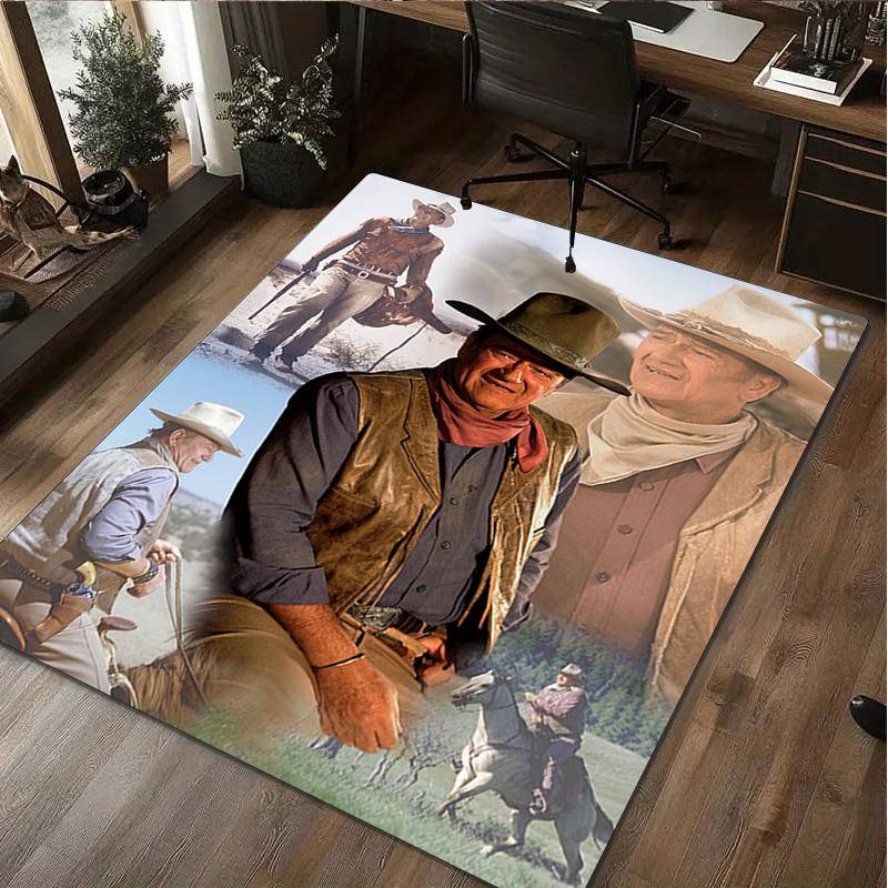 John Wayne Print Rug - Computer Chair Area Rug home decoration Carpet For Living Room Bedroom Flooring Mat