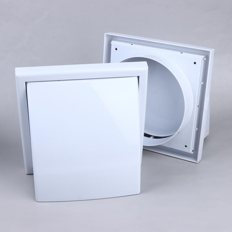Abs Exterior Wall Ventilation Grille With Valve For Range Hood Duct Air Outlet Weatherproof Material 100Mm 125Mm 150Mm