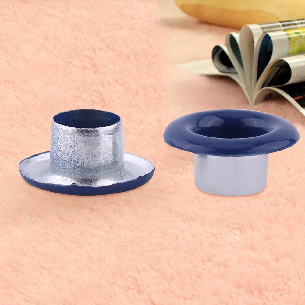 5 Farben 100Sets 5mm Metallic Scrapbooking Ösen Schnalle Leder Handwerk Bekleidung Zubehör Neu