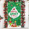 Christmas Door Cover Decorative Hanging Cloth Green Door Cover Christmas Door Curtain New Year Tapestry Door Cover Background