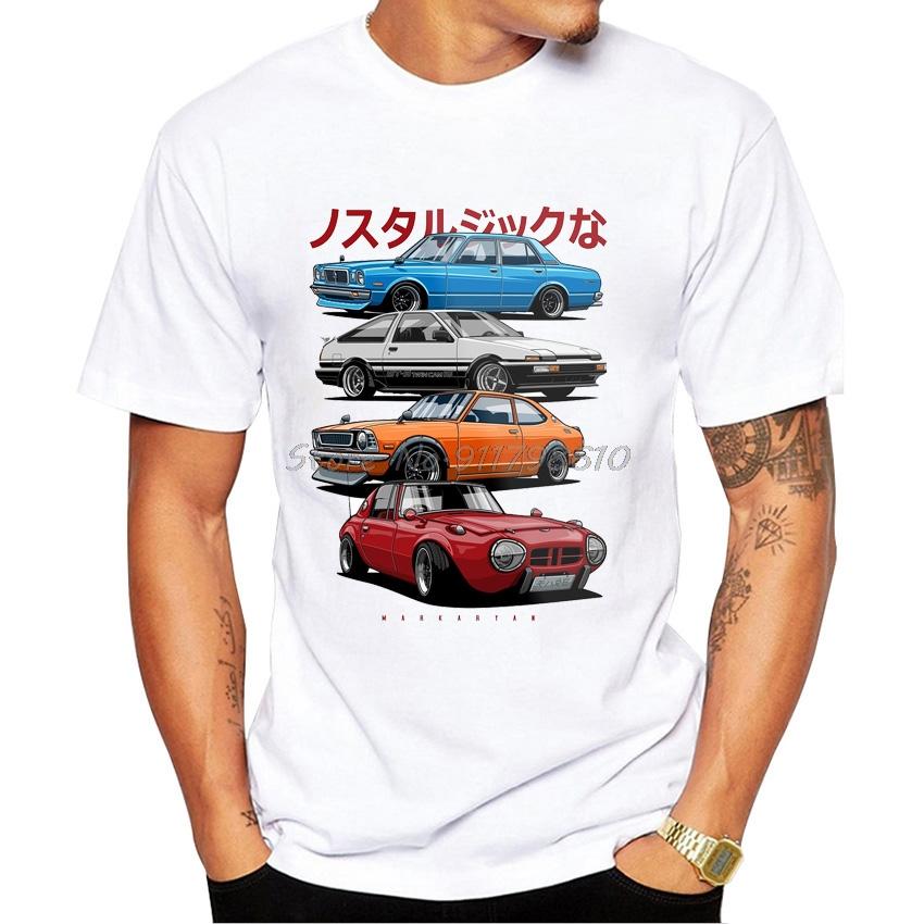 Vintage Fast And Furious Skyline Car Print T-Shirt Fashion Men Short Sleeve Funny Boy Casual Tops Hipster Man White Tee Shirt