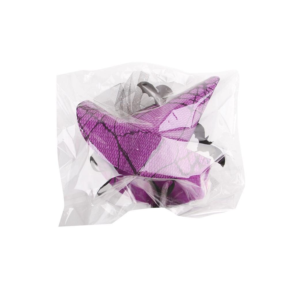 Halloween Pet Witch Hat Decoration Cat Halloween Ball Dress Up Witch Hat Pet Photo Lace Pointed Hat