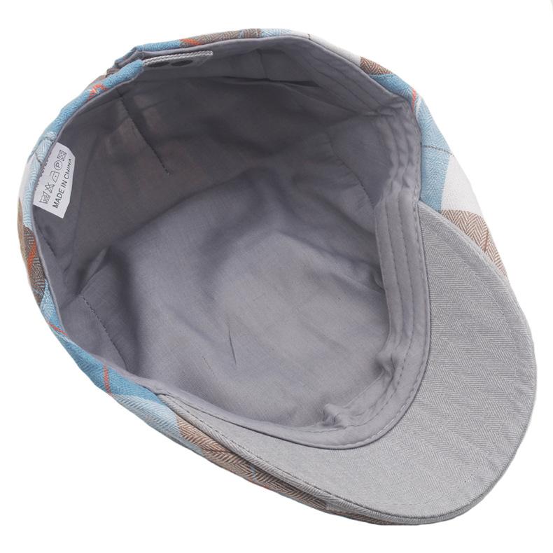 Bunte karierte Baskenmütze, Newsboy-Kappen, Herren-Stürmermütze, Frühling und Herbst, britische Retro-Kappe, Damen-Gatsby-Malerhüte, Efeu-Hut, Boina