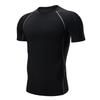 2 Balení Pánská Kompresní Trička Dlouhý Krátký Rukáv Rash Guard Cvičební Top, Černá