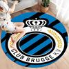 Club Brugge KV Round Area Rug,Carpet Rug for Living Room Bedroom Sofa Playroom Decor,Non-slip Floor Mat