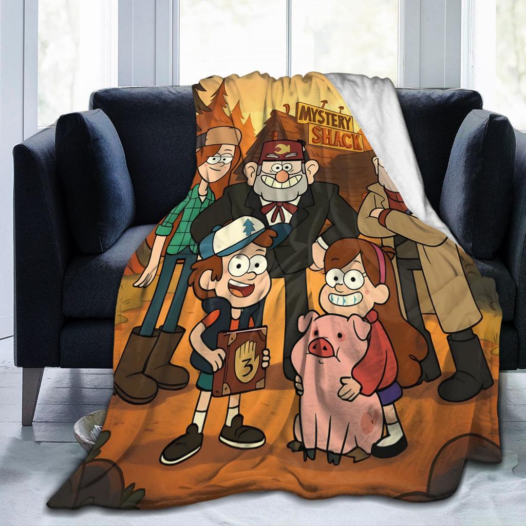 Coperte Anime Cartone Animato Gravity Falls Morbide Calde Fantastici Plaid per Casa Ristorante Primavera Autunno