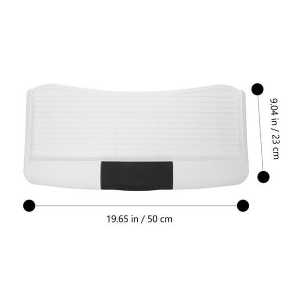 Under-Desk White ABS Keyboard Tray, Slide-Out Mount (1 pc)