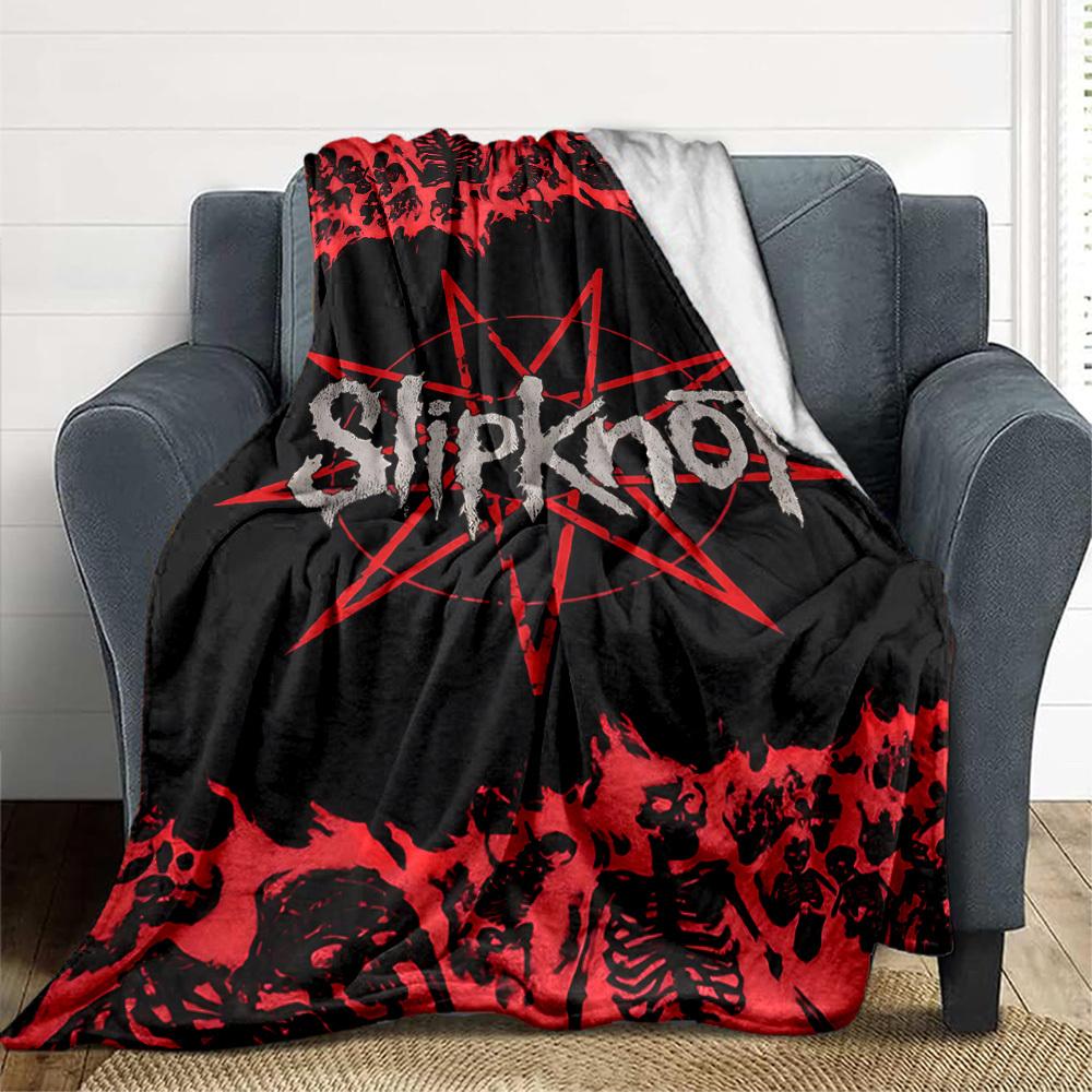 1ks Merch kapely Slipknot Měkká pohodlná deka Digitální potisk, Celoroční víceúčelová pletenina Lůžkoviny, Kancelář, Pohovka Domácí dekorace Deka