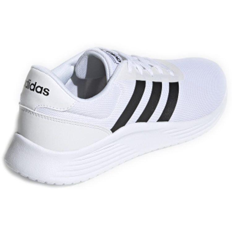Adidas Neo Lite Racer 2.0 Comfortable PU Cushioning Lightweight Low-Top Casual Running Shoes Men Sneakers White EG3282