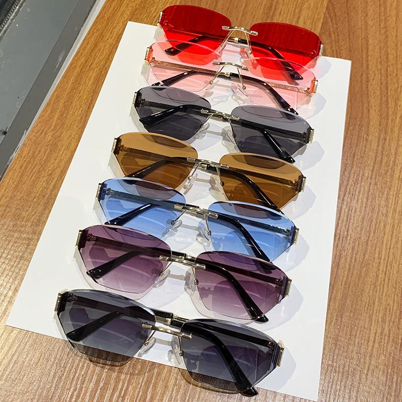 Mijia Metal Frameless Polygon Sunglasses Women'S Sunglasses Trendy Sunglasses