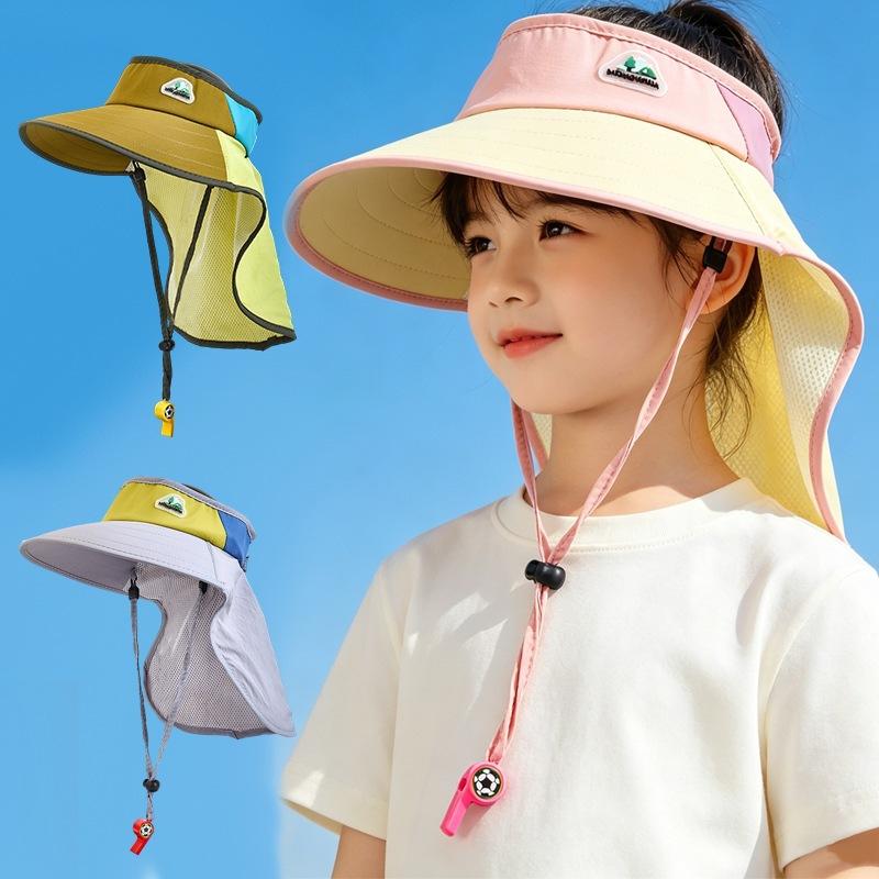 Big brim sun hat sun hat UV protection children's hat girls summer baby boy empty top sun hat