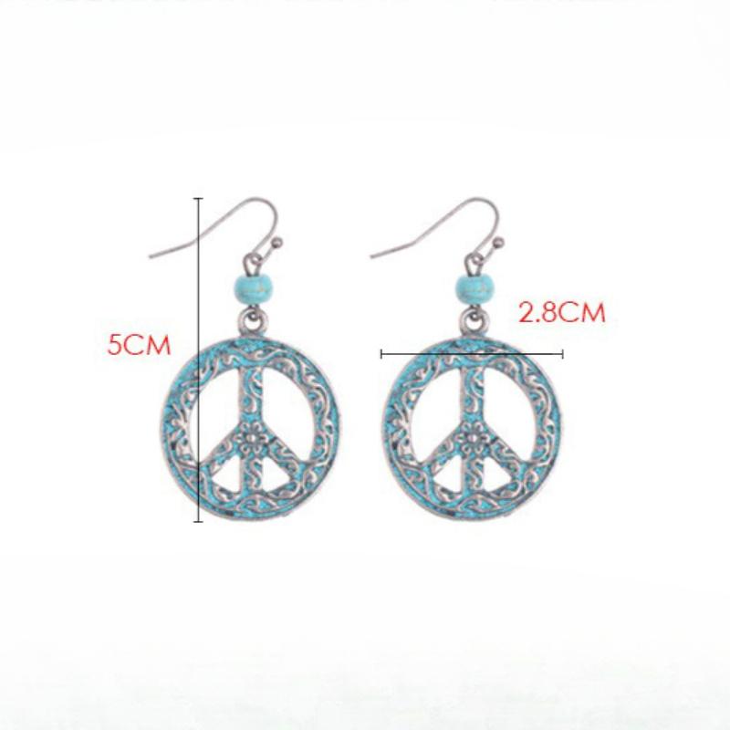 GemChic Women's New Vintage Flower Pattern Hollow Earrings Ethnic Fashion Hook Earrings Birthday Christmas Jewelry Gift