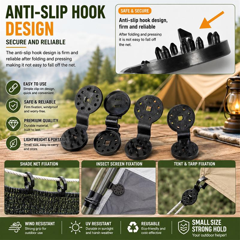 Shade Net Fixing Clips Durable Reusable Plastic Easy Install Weatherproof for Garden Patio Outdoor Greenhouse Use