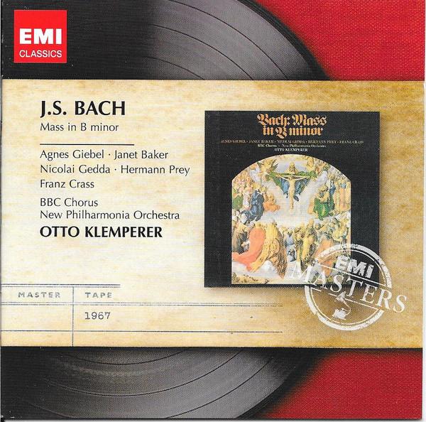 CD BACH; KLEMPERER, OTTO - Bach: Mass in B Minor  6783152 EMI Classics 2012 UK Classical Used