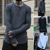 Maglietta da uomo primaverile a manica lunga, girocollo, tinta unita, pullover, morbida, calda, larga, con foro per il pollice, maglietta da uomo, abbigliamento da uomo