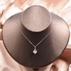 Body Jewelry Sterling Silver 925 Silver Necklace D VVS Moissanite Pendant Link 18K Gold Plated Charm Chain