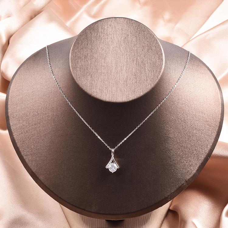 Body Jewelry Sterling Silver 925 Silver Necklace D VVS Moissanite Pendant Link 18K Gold Plated Charm Chain