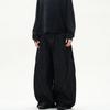 Women Retro Street Design High Waist Trousers Loose Wide Leg Jeans Floor-Length Jeans