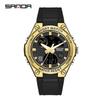 Sanda Men's Multifunctional Dual Display Luminous Waterproof Sports Watch for Teens