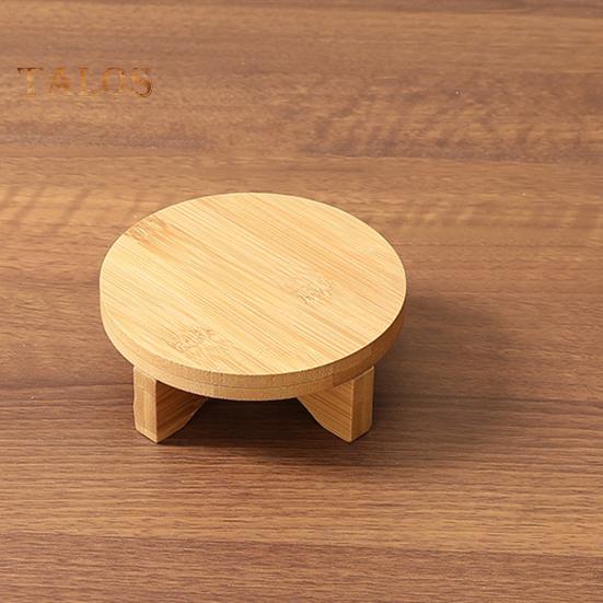 Supporto per piante in bambù, portavasi per fiori, da tavolo, da interno, sgabello rotondo, portavasi, espositore per piante in vaso, cupcake, ceramiche