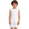 Kids Adaptive Fitness Romper: Round Neck Sleeveless Zipper Jumpsuit for Boys Girls Special Needs Yoga