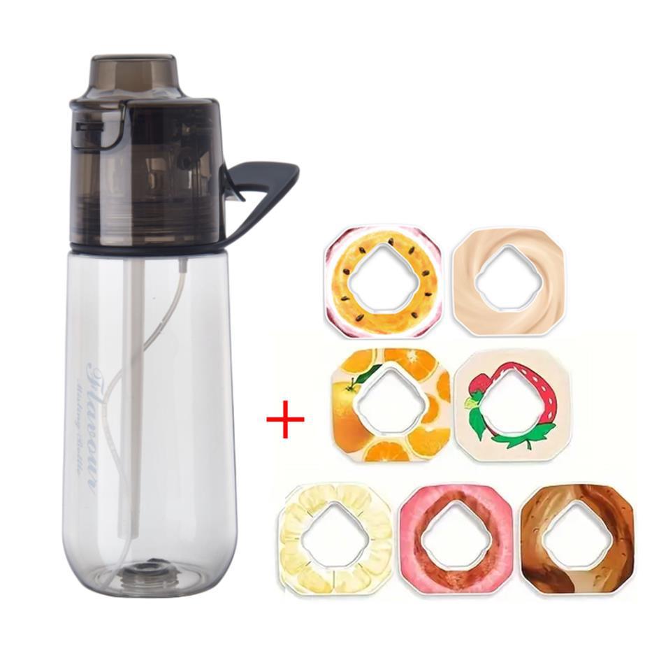 Multi-Flavor Fun Water Bottle for Kids: Fruit-Flavored, Aroma Scent, Spray Feature, Flavor-Changing