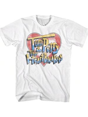 Tom Petty & The Heartbreakers Herz & Logo Erwachsenen Kurzarm T-Shirt