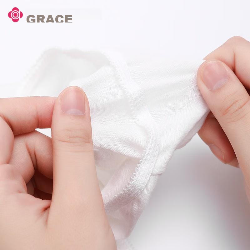 Grace Disposable Women's Underwear, Pure Cotton Travel Sanitary Panties, Postpartum Disposable Shorts, Portable Individual Pack of 5 - 2XL