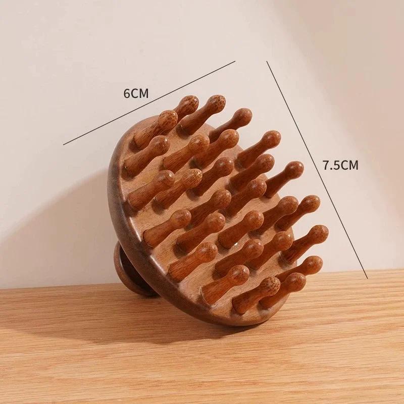 

Multi-Functional Wooden Therapy Massage Comb Scalp Head Massager Natural Sandalwood Hair Brush Guasha Scraping Body Massage Tool