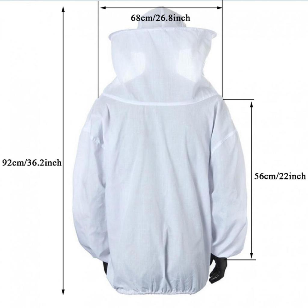 Modische Kleidung, Imkerkittel, Schleier, Bienenschutzkleidung, Hut, Überzieher, Viehbedarf, weißer Reißverschluss, Jackenanzug