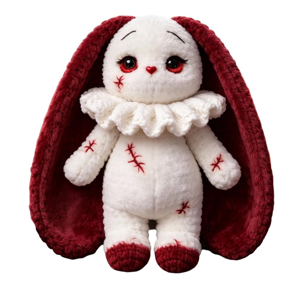 Gothic Plush Toy, Dark Stuffed Animal Doll for Halloween Collector Gift