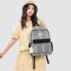 Schoolbag Korean version of college style student schoolbag, cute small fresh striped backpack for junior and high school students, large 