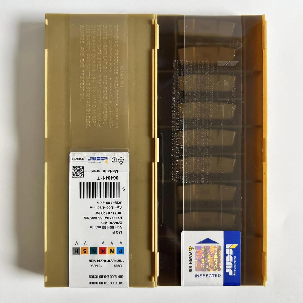 GIF8.00E-0.80 IC808 /Industrial indexable Carbide Inserts 10 PCS