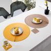 Eenvoudige windronde placemat hotel westerse eettafelmat waterdichte, oliebestendige en warmte-isolerende mat bureau servies beschermmat klein rond bord