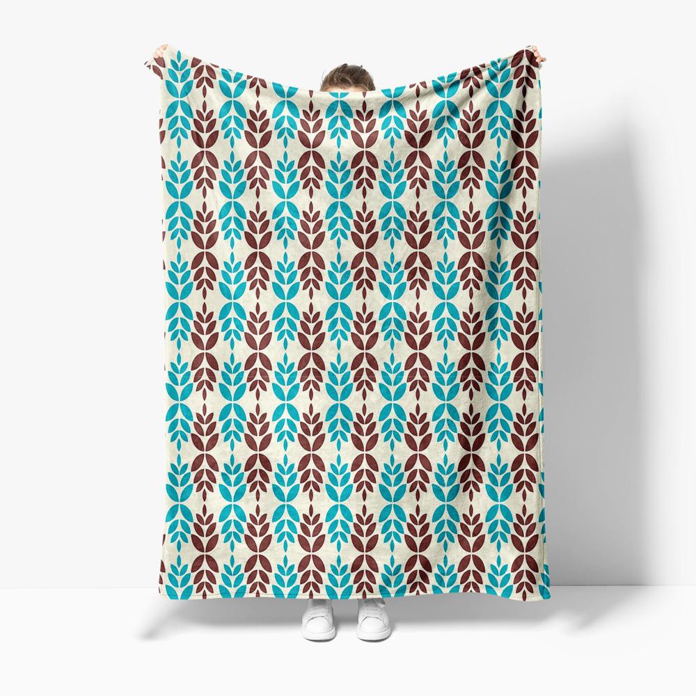 

Printed Geometric Pattern Fleece Blanket Sofa Bed Throw Small Throw Blanket Decorative Comfort Gift 75x100cm