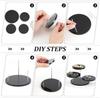 1pc Black Round Acrylic Products Display Riser Stands Jewelry Display Stands for Rings Earrings,Mini Figurines