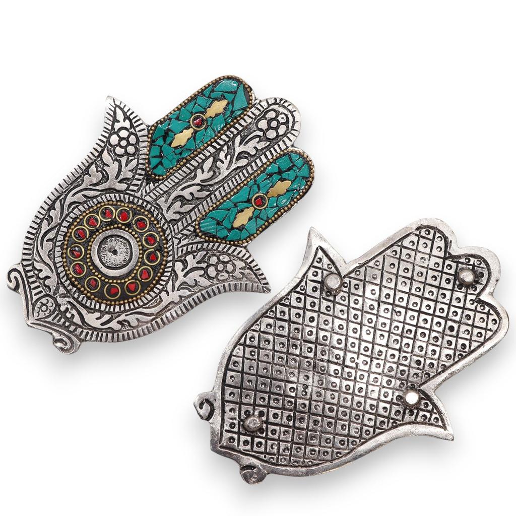 Incense Stick Holder Hamsa Green Small