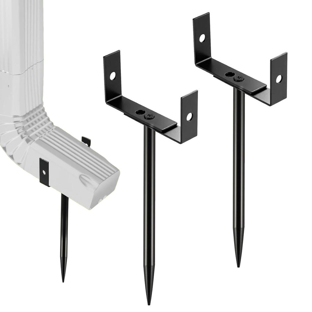Rainwater Downspout Bracket 2 Pieces Gutter Downspout Extension Brackets Stable Stand Adjustable Accessories For Flood