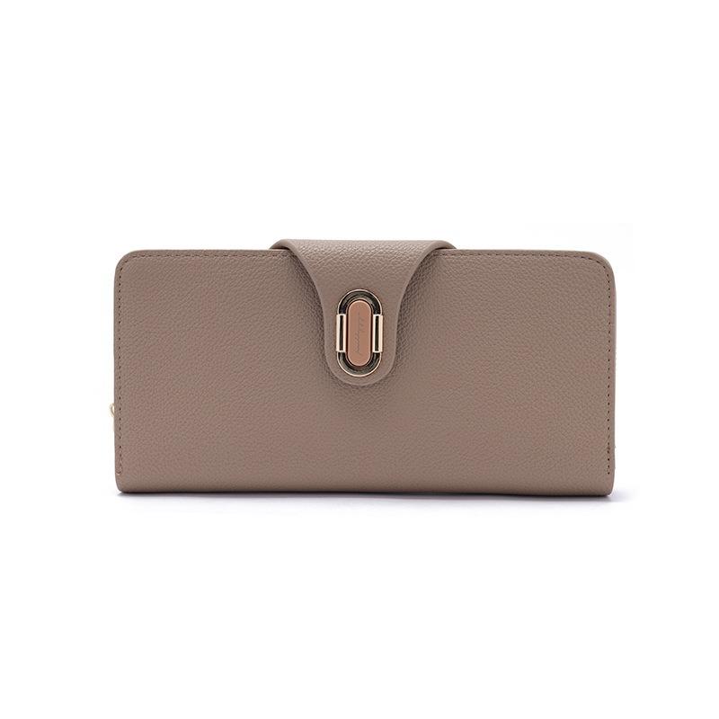 Wallet Long Versatile Buckle Folding Mobile Wallet with Multiple Card Slots  Ticket Holders