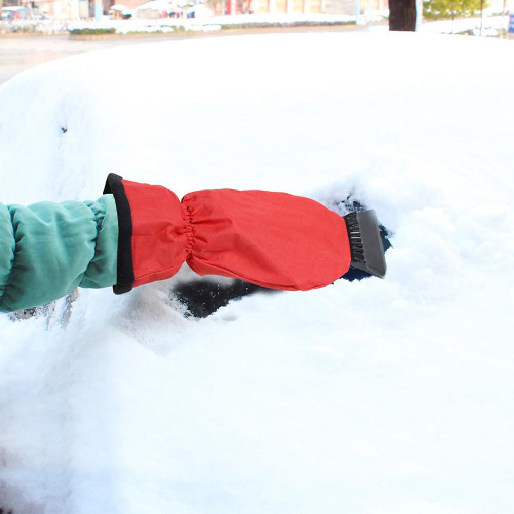 All-in-One Car Ice Scraper & Snow Brush With Thermal Gloves Winter Snow Removal Kit For Auto Window Outdoor Winter Gloves