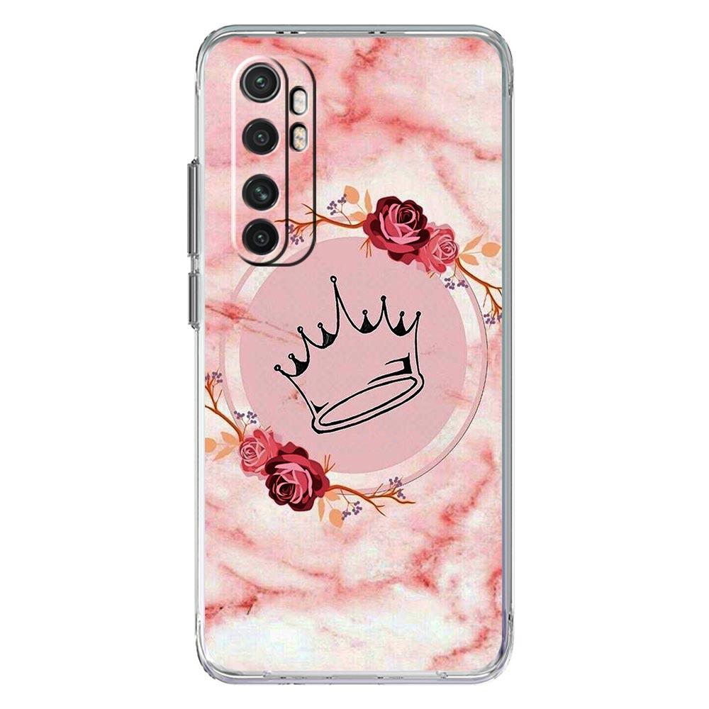 Rose Gold Pink Princess Queen Phone Case For Xiaomi 12T 11T 12 Lite 11 Ultra 4G Mi Poco X4 F3 GT X3 NFC M4 M3 Pro 5G Cover Clear