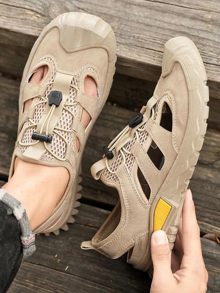 Fashion Hole Shoes Men's Sandal with Platform Sports Summer Sale New Arrival Breathable Outdoor Design 2025 Barefoot Daily Use Male Shoe