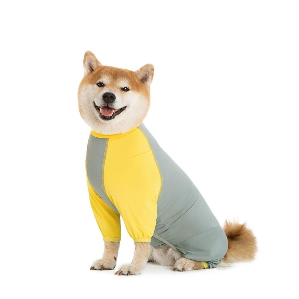 

Sun Protection Dog Cooling Jumpsuit Quick Drying Four Legged Dog Clothes Spring Summer 2XL жёлтый